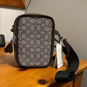 Coach Signature Brown Belt Bag